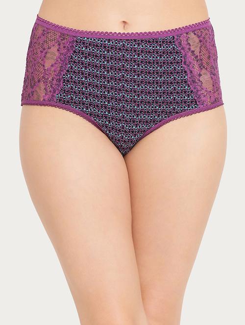 laced panel hipster panty - 15883403 - Very Small Image - 1