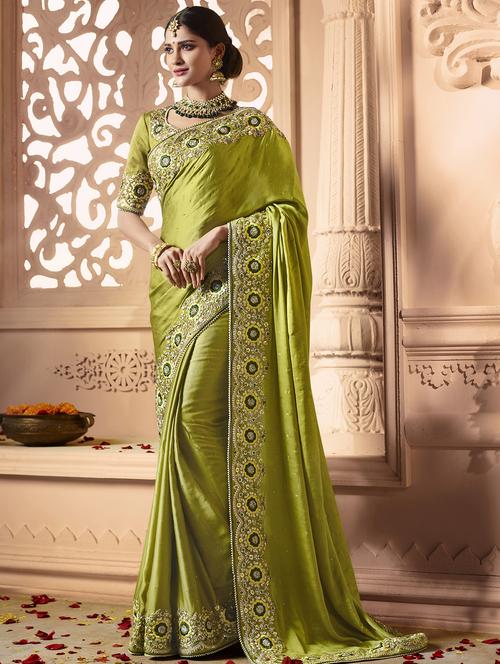 floral embroidered saree - 15883490 - Very Small Image - 1