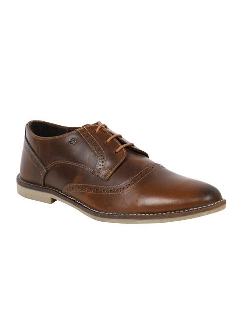 brown leather lace-up derbys - 15883886 - Very Small Image - 1