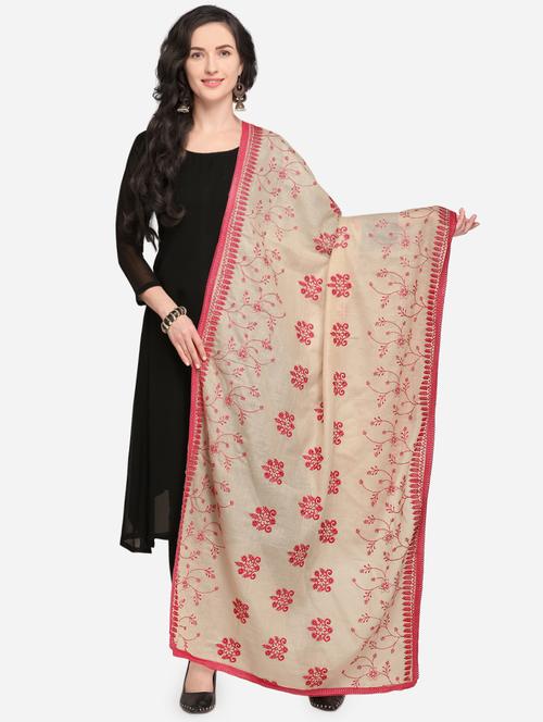 embroidered cotton dupatta - 15884940 - Very Small Image - 1
