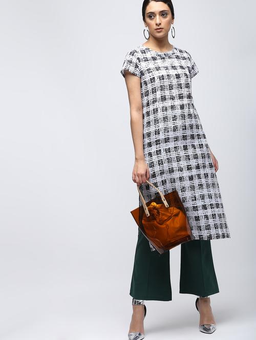 checkered straight kurta - 15887511 - Very Small Image - 1