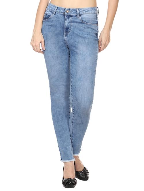 acid washed frayed hem jeans - 15887672 - Very Small Image - 1
