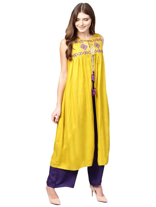embroidered drawstring fusion shrug - 15887676 - Very Small Image - 1
