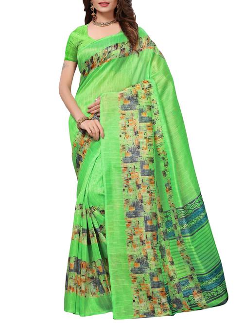 abstract printed saree with blouse - 15887706 - Very Small Image - 1