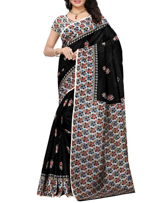 floral printed saree with blouse - 15887719 - Very Small Image - 1