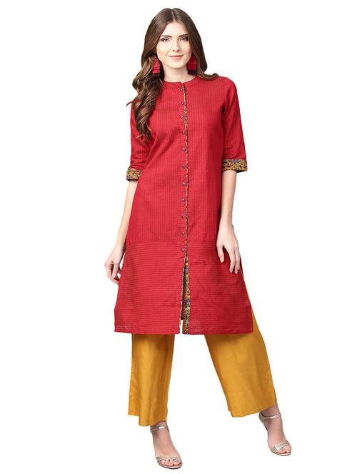 pintucks straight kurta - 15887841 - Very Small Image - 1