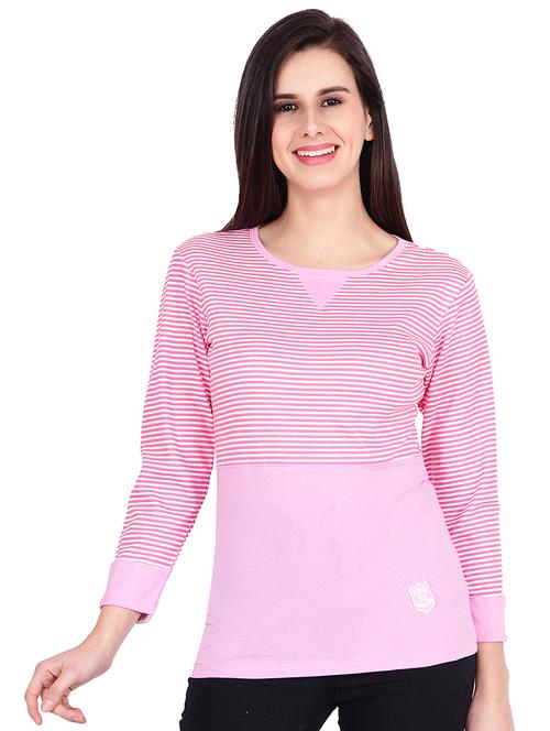 turned up sleeved striped top - 15887903 - Very Small Image - 1