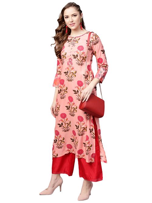 floral printed straight kurta - 15888733 - Very Small Image - 1