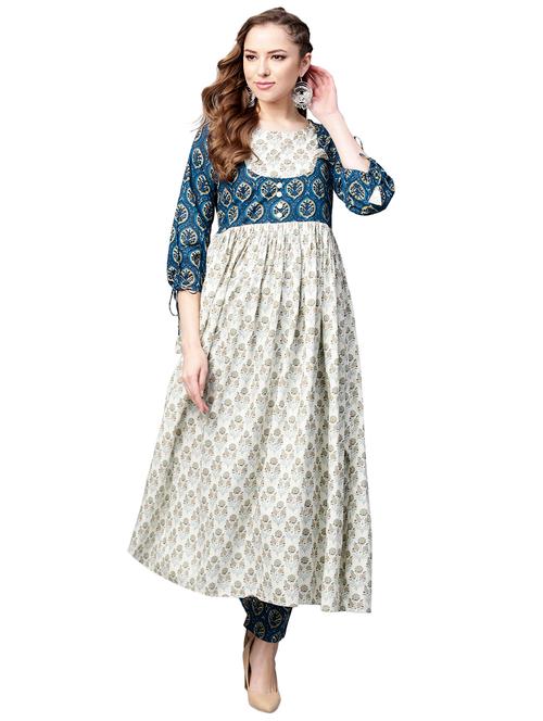 floral printed kurta pant set - 15889750 - Very Small Image - 1