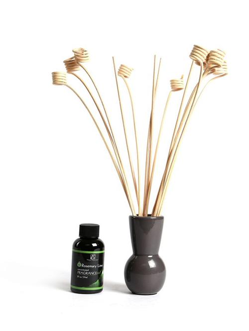 hosley decorative small grey diffuser with fragrance oil and reeds - 15889787 - Very Small Image - 1