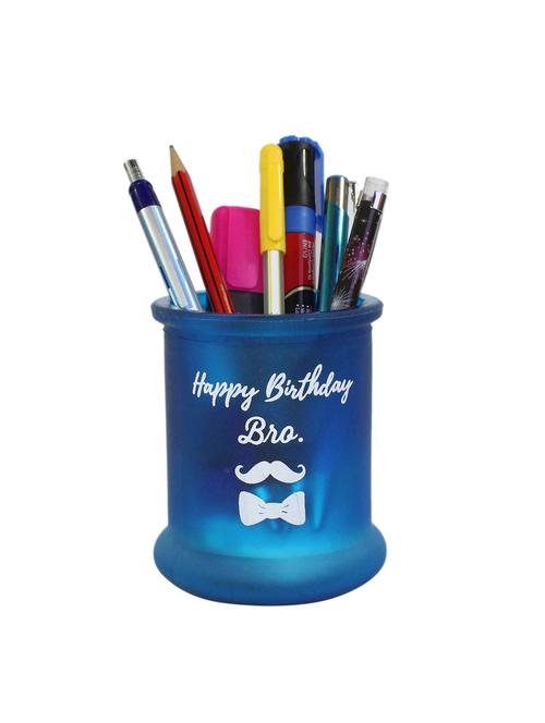 hosley trendy gift happy birthday blue jar pen holder - 15890256 - Very Small Image - 1