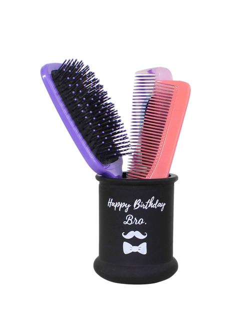 hosley trendy gift happy birthday black jar pen holder/comb holder - 15890257 - Very Small Image - 1