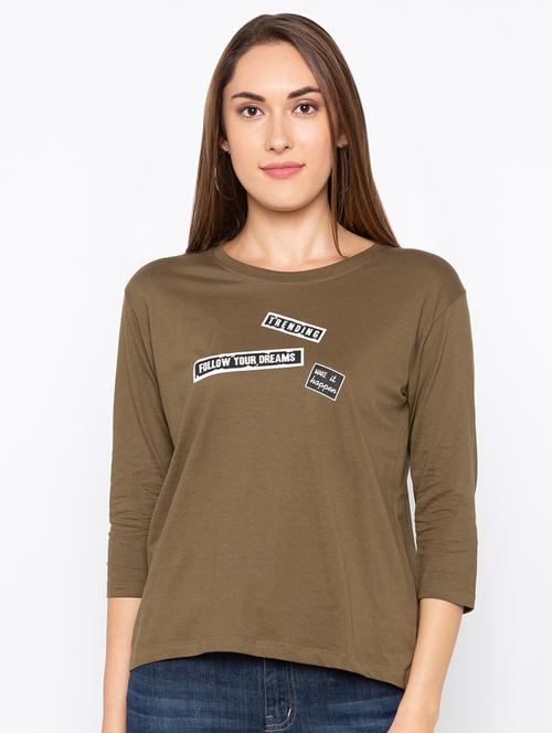 graphic print round neck tee - 15890317 - Very Small Image - 1