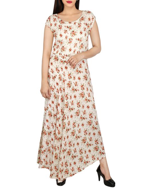floral flared ethnic dress - 15891810 - Very Small Image - 1