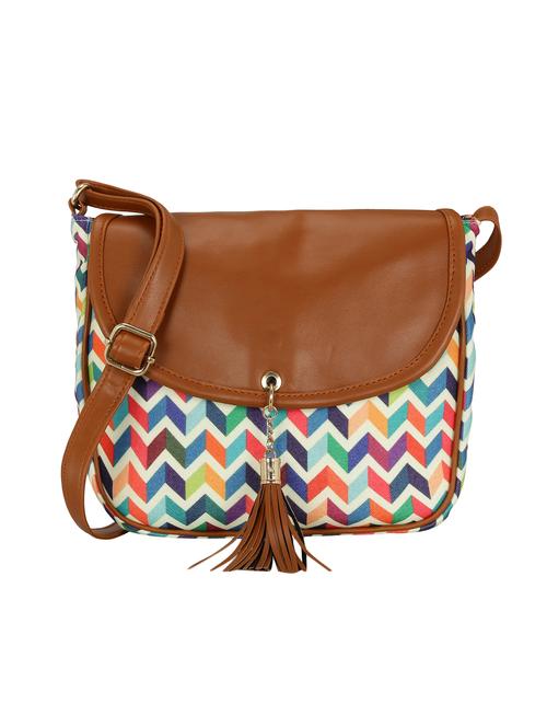multi colored canvas sling bag - 15893300 - Very Small Image - 1