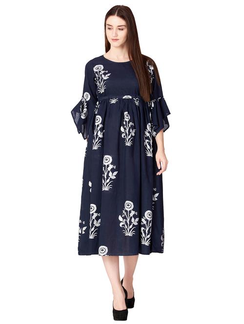 flared printed dress - 15893756 - Very Small Image - 1