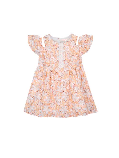 orange cotton frock - 15893937 - Very Small Image - 1