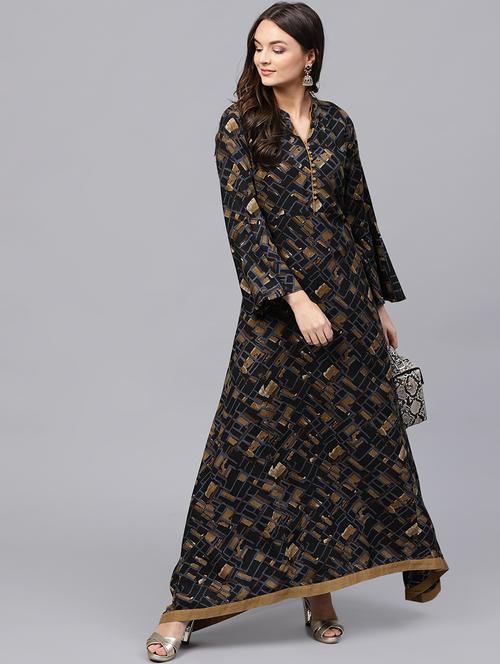 a-line bell sleeves dress - 15894280 - Very Small Image - 1