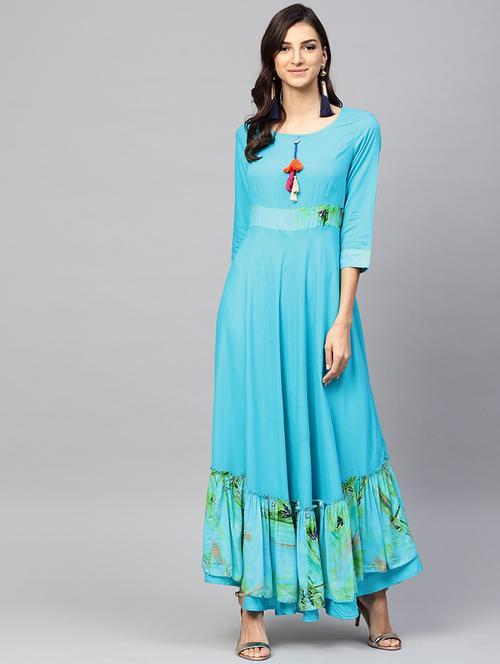 flared embroidered dress - 15894307 - Very Small Image - 1