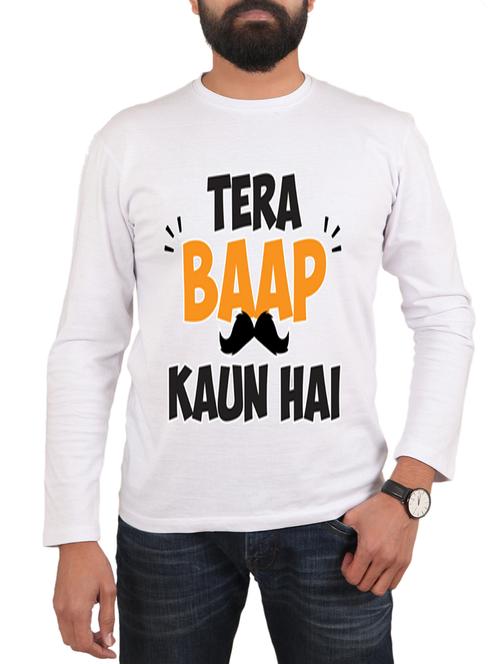 white cotton front print t-shirt - 15894427 - Very Small Image - 1