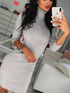 turtle neck bodycon dress - 15894726 - Very Small Image - 1