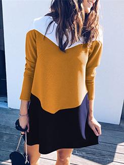 color block a-line dress - 15894737 - Very Small Image - 1
