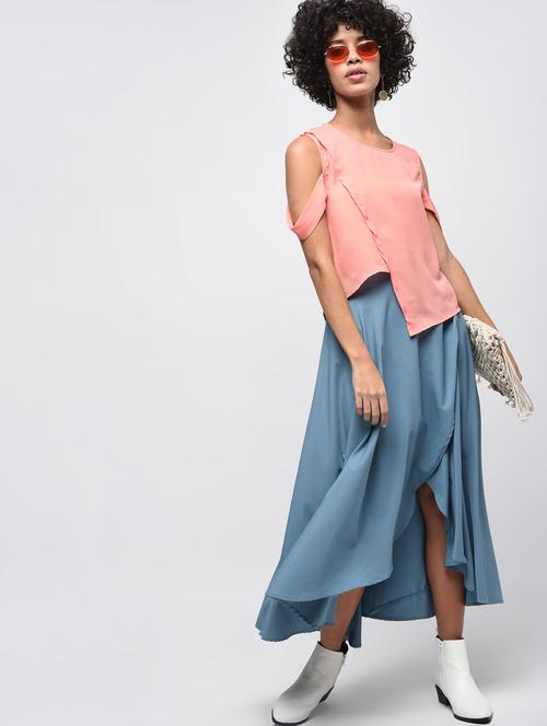 cold shoulder asymmetric top - 15896664 - Very Small Image - 1