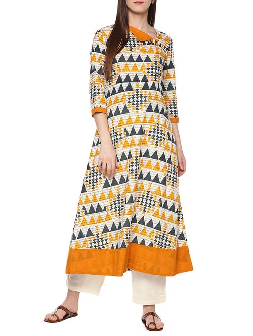 a-line geometrical kurta - 15896944 - Very Small Image - 1