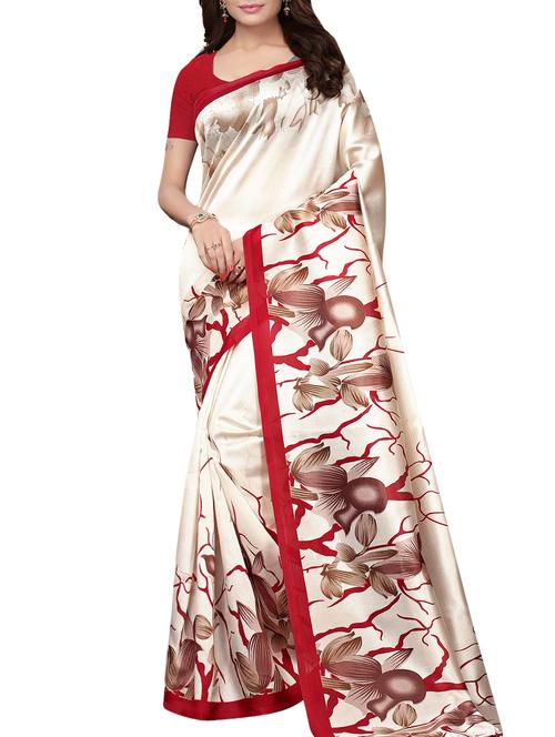 digital floral printed saree with blouse - 15897186 - Very Small Image - 1