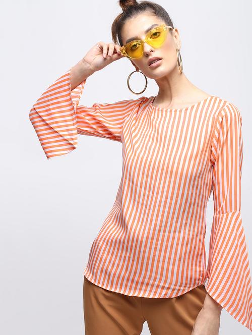 flute sleeved striped top - 15897813 - Very Small Image - 1