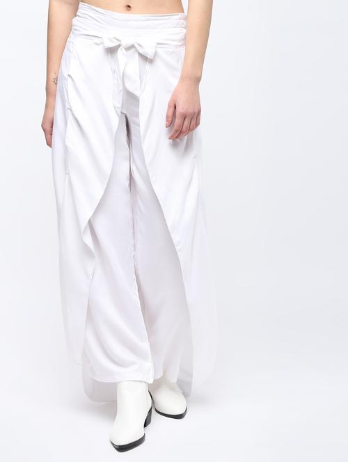 tie up waist ruffled palazzo - 15897890 - Very Small Image - 1