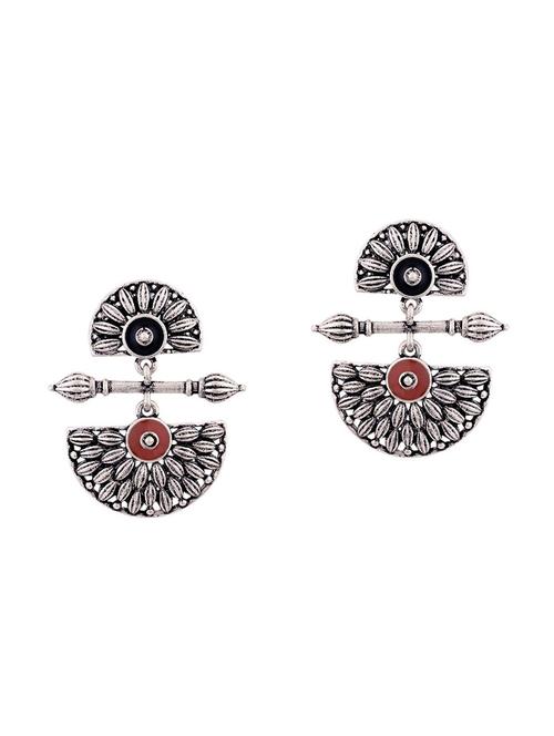 silver brass drop earring - 15899665 - Very Small Image - 1