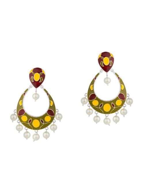 silver metal drop earring - 15899717 - Very Small Image - 1