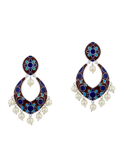 silver metal drop earring - 15899720 - Very Small Image - 1