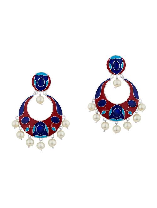 silver metal drop earring - 15899722 - Very Small Image - 1