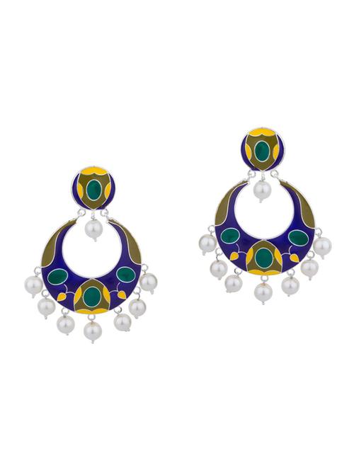 silver metal drop earring - 15899724 - Very Small Image - 1