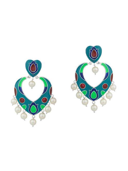 silver metal drop earring - 15899727 - Very Small Image - 1