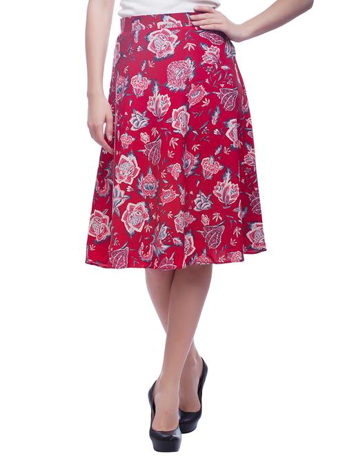 floral flared skirt - 15900254 - Very Small Image - 1