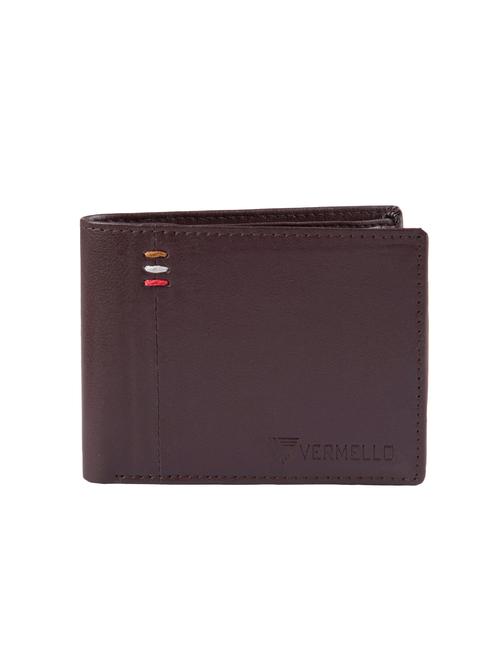 brown 2 fold leatherette wallet - 15900287 - Very Small Image - 1