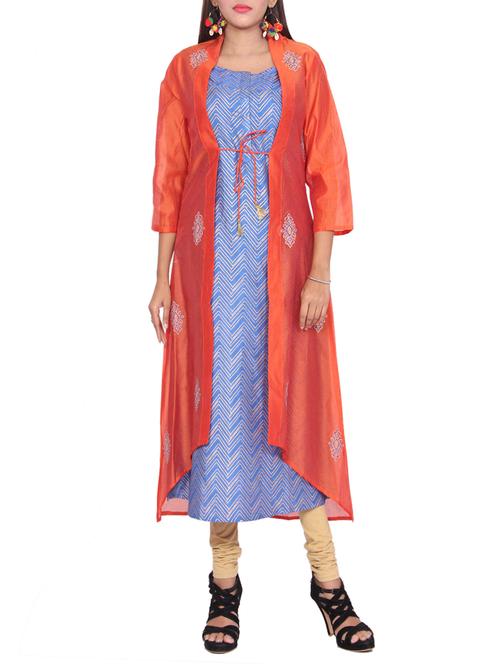 layered printed kurta - 15900480 - Very Small Image - 1