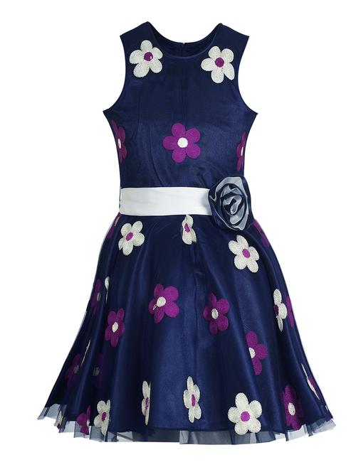 blue polyester frock - 15900496 - Very Small Image - 1