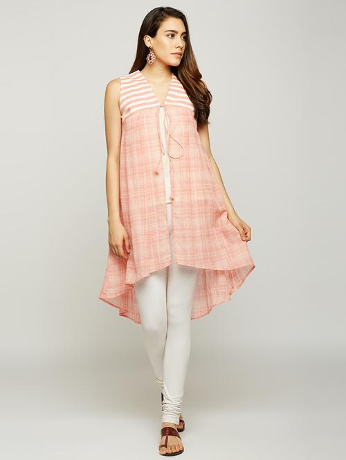 striped high-low kurta - 15900691 - Very Small Image - 1