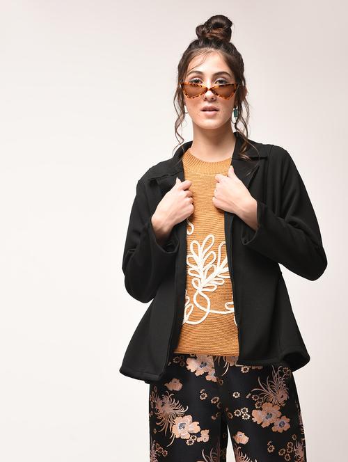 knotted back lapel neck shrug - 15900931 - Very Small Image - 1