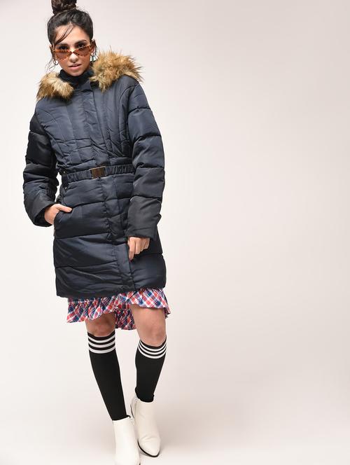 fur hooded parka jacket - 15900966 - Very Small Image - 1