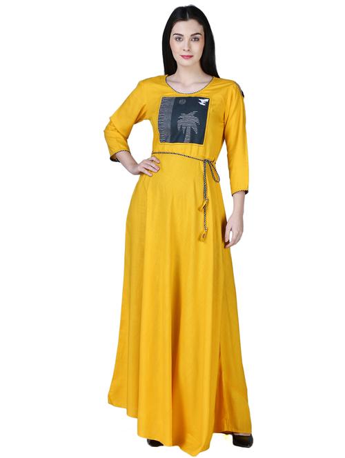 flared patch work dress - 15901759 - Very Small Image - 1