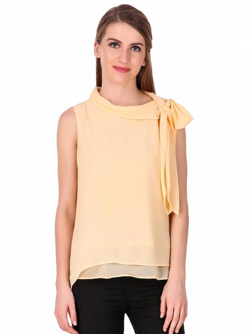 tie knot detail layered top - 15901931 - Very Small Image - 1