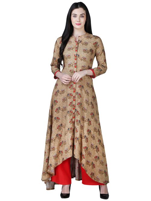 high low printed kurta - 15902153 - Very Small Image - 1