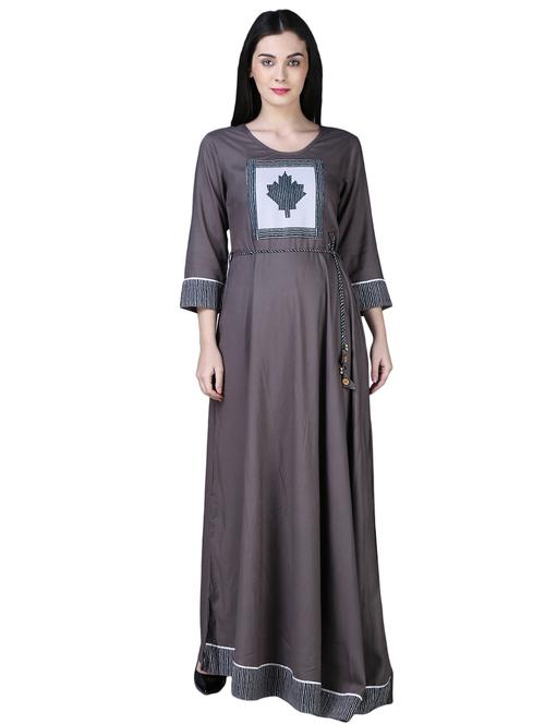 a-line patch work dress - 15902171 - Very Small Image - 1