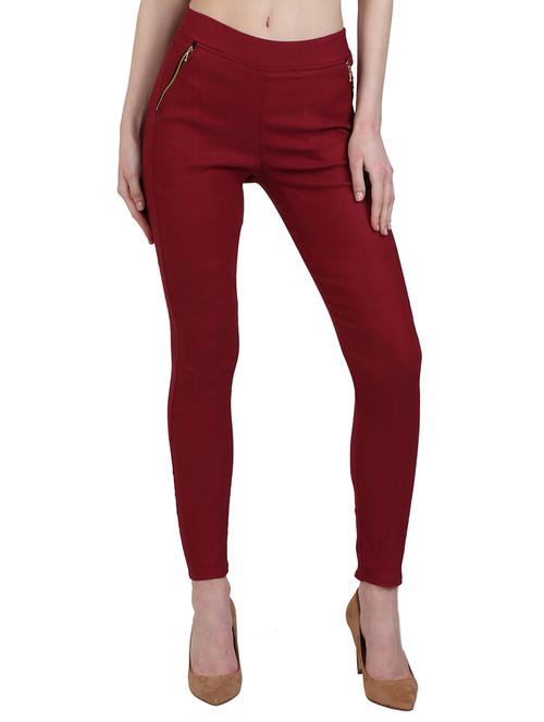 zipper detail mid waist jegging - 15902319 - Very Small Image - 1