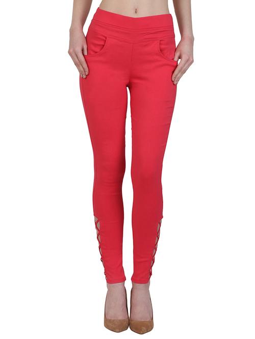 criss-cross mid waist jegging - 15902323 - Very Small Image - 1